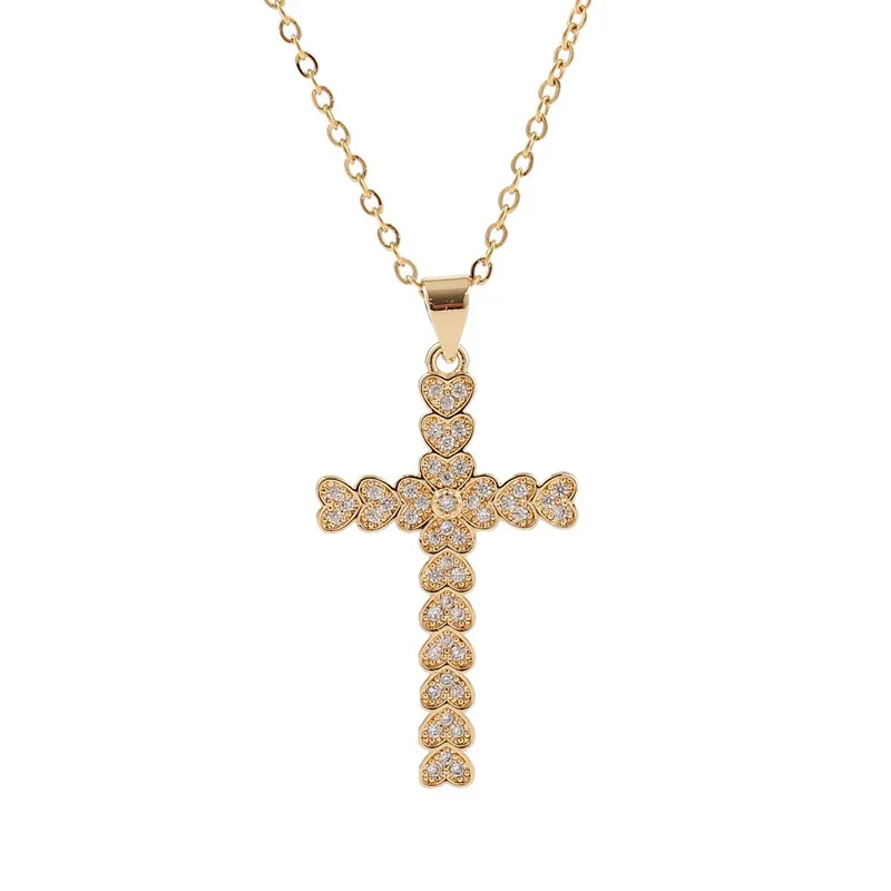 New Classic Fashion Luxury Ladies Fashion 18K Gold Necklace Inlaid Zirconium Cross Love Necklace Party Jewelry Anniversary Gift
New Classic Fashion Luxury Ladies Fashion 18K Gold Necklace Inlaid Zirconium Cross Love Necklace Party Jewelry Anniversary Gift