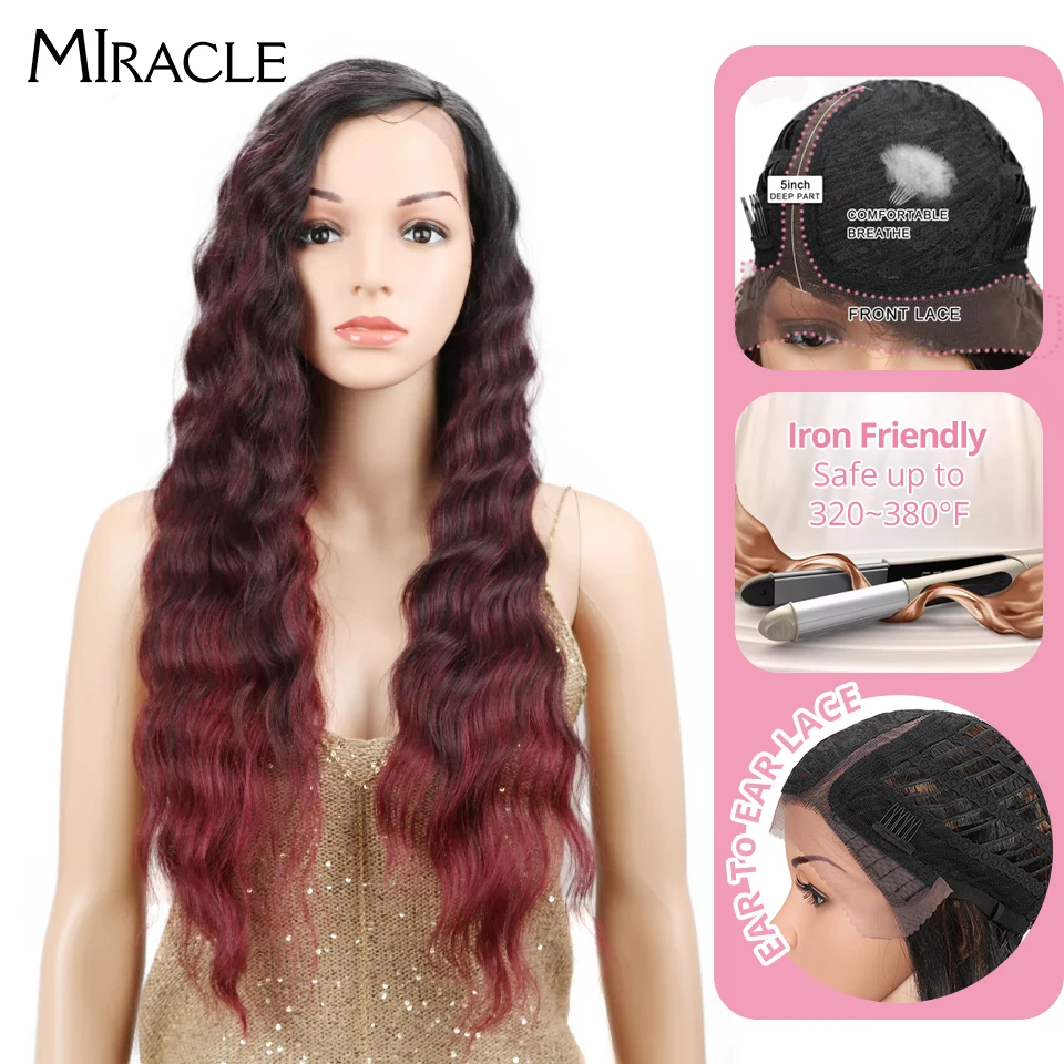 Чудо 28 дюймов глубокие волны на сетке передние парики для черных женщин боковая часть бордовый парик Омбре термостойкие синтетические воло...
Чудо 28 дюймов глубокие волны на сетке передние парики для черных женщин боковая часть бордовый парик Омбре термостойкие синтетические воло...