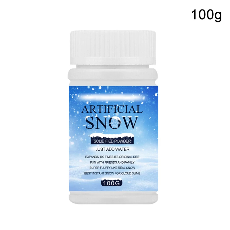 Fake Magic Snow Additives Instant Fake Snow Powder Expand 100 Time Artificial Snow Coagulant Add Water For Decarating
Fake Magic Snow Additives Instant Fake Snow Powder Expand 100 Time Artificial Snow Coagulant Add Water For Decarating