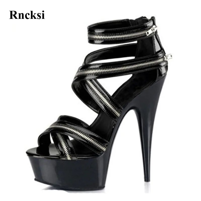 

Rncksi Classics Gladiator Sexy Platforms Women Open Toe 15cm High Heel Shoes, Toeless Stiletto, High Heel Sandals