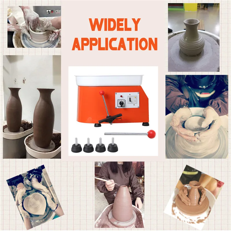 220V/110V 600W Electric Pottery Wheel Ceramic Machine Foot Pedal DIY Clay Pottery Forming Ceramics Works Art Work Mould US EU AU
220V/110V 600W Electric Pottery Wheel Ceramic Machine Foot Pedal DIY Clay Pottery Forming Ceramics Works Art Work Mould US EU AU
