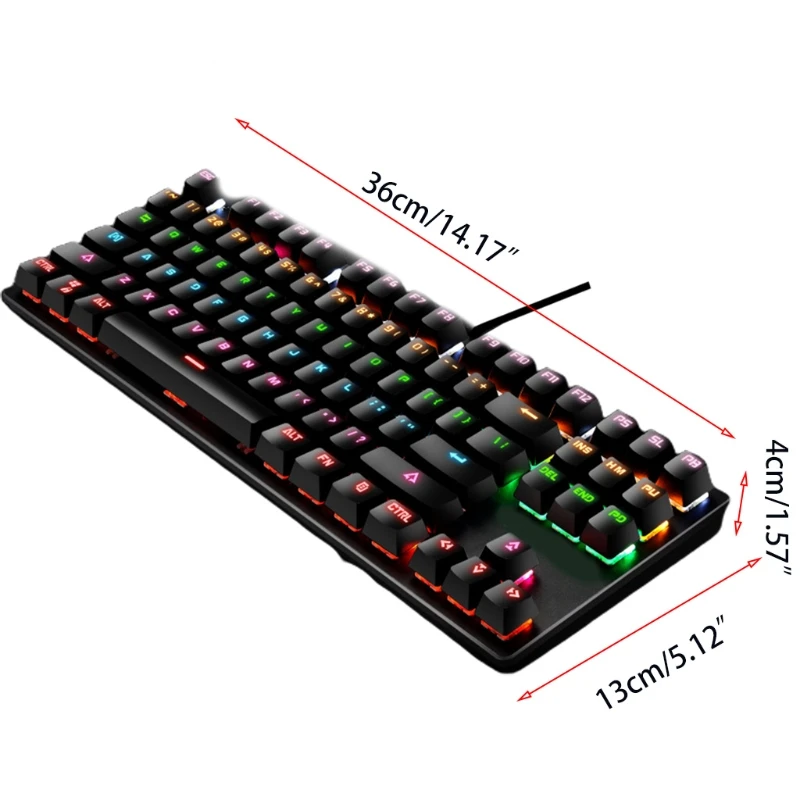 Mechanical Gaming Keyboard,87 Key Blue Switches Anti-Ghosting RGB Breath Backlit
Mechanical Gaming Keyboard,87 Key Blue Switches Anti-Ghosting RGB Breath Backlit