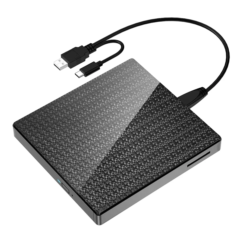 External CD DVD Drive,TypeC USB3.0 Portable CD DVD +/-RW Drive Player Rewriter Burner with SD TF Slot,for Laptop Desktop
External CD DVD Drive,TypeC USB3.0 Portable CD DVD +/-RW Drive Player Rewriter Burner with SD TF Slot,for Laptop Desktop