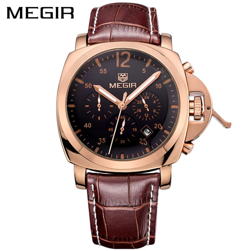 Часы наручные MEGIR Мужские кварцевые, модные спортивные водонепроницаемые деловые с хронографом и ремешком из натуральной кожи, Прямая пост...
Часы наручные MEGIR Мужские кварцевые, модные спортивные водонепроницаемые деловые с хронографом и ремешком из натуральной кожи, Прямая пост...