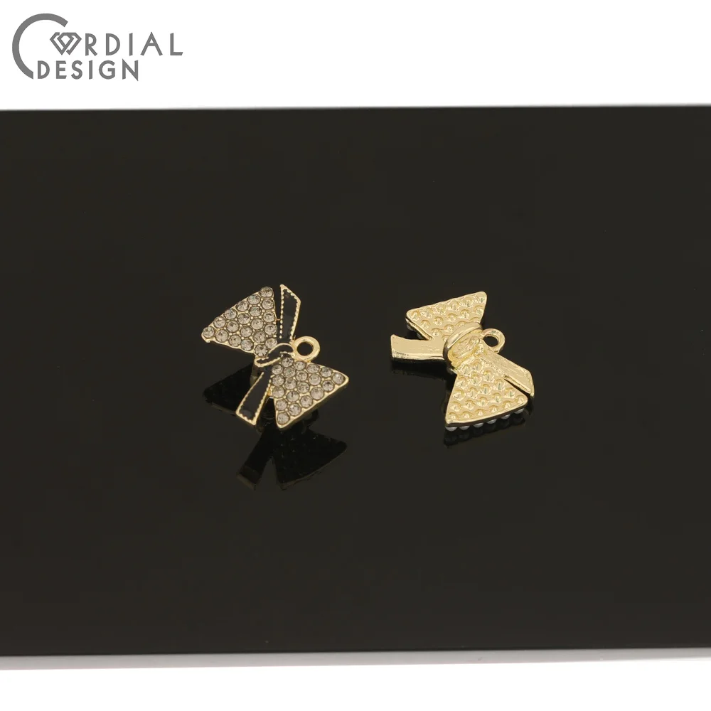 Cordial Design 50Pcs 13*16MM Jewelry Accessories/Earrings Connectors/Bowknot Shape/Rhinestone Charms/Hand Made/DIY Making 
Cordial Design 50Pcs 13*16MM Jewelry Accessories/Earrings Connectors/Bowknot Shape/Rhinestone Charms/Hand Made/DIY Making