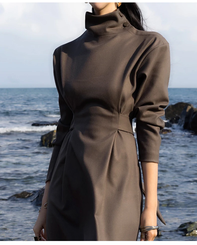 Ladies Dresses 2021 Spring And Autumn Women's Clothing New Long Sleeve Turtleneck Collar Solid Color Elegant Spilt Maxi Dress
Ladies Dresses 2021 Spring And Autumn Women's Clothing New Long Sleeve Turtleneck Collar Solid Color Elegant Spilt Maxi Dress