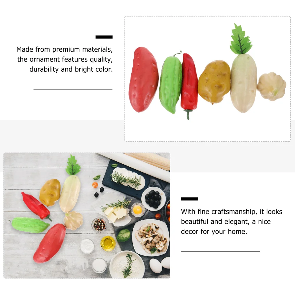 6pcs Simulation Vegetables Fruit Decors Artificial Vegetable Hanging Ornaments
6pcs Simulation Vegetables Fruit Decors Artificial Vegetable Hanging Ornaments