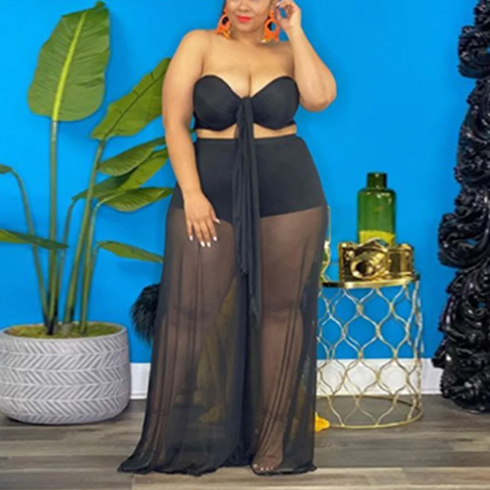 2 Pieces Pants Sets Womens Outfits Plus Size 4XL 5XL Solid Transparent Crop Tops & Wide Leg Pants Sexy Evening Night Club Sets
2 Pieces Pants Sets Womens Outfits Plus Size 4XL 5XL Solid Transparent Crop Tops & Wide Leg Pants Sexy Evening Night Club Sets