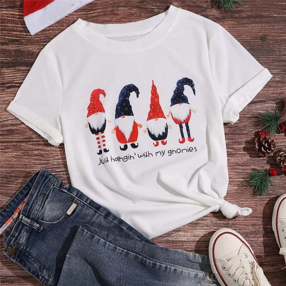 Рождественская женская блузка, Повседневная белая рубашка с принтом Санта-Клауса, Женская внутренняя футболка, Женский Топ
Рождественская женская блузка, Повседневная белая рубашка с принтом Санта-Клауса, Женская внутренняя футболка, Женский Топ