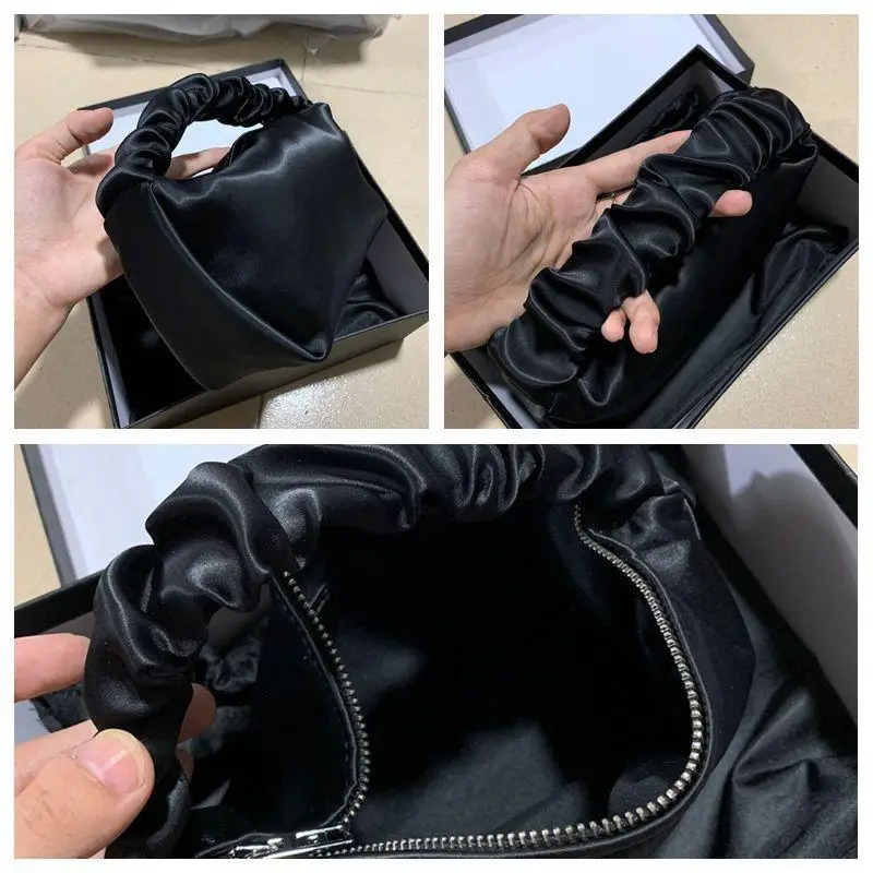 Vintage Pleated Women's Bags High Qquality Silk Satin Hand Bags for Women 2021 Pillow Clutch Women's Handbag Casual Solid Tote
Vintage Pleated Women's Bags High Qquality Silk Satin Hand Bags for Women 2021 Pillow Clutch Women's Handbag Casual Solid Tote