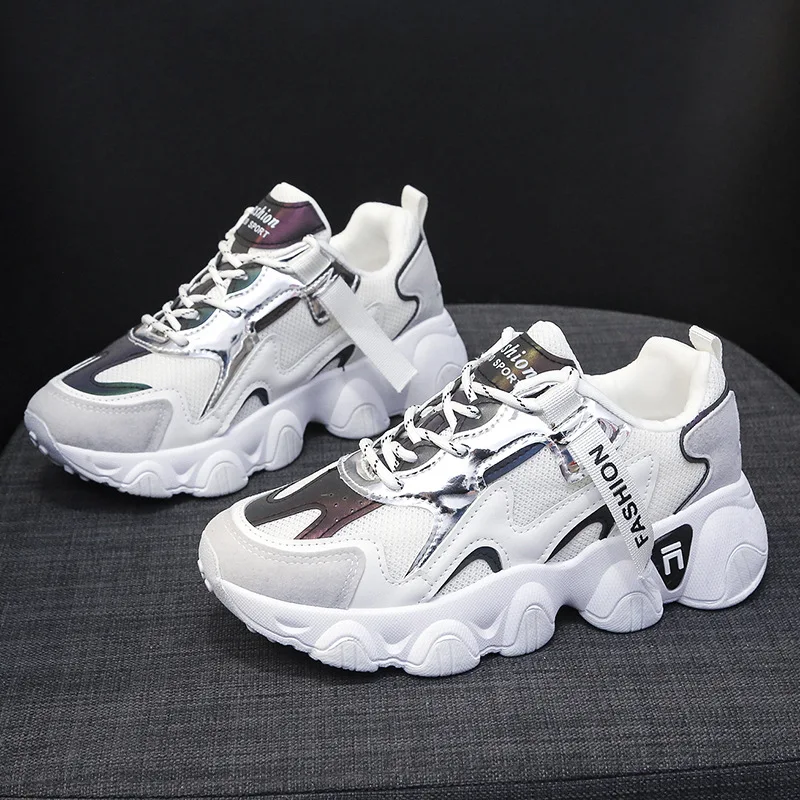 Fashion Women's Sneakers 2021 Women Platform Sports Shoes Summer White Sneakers Vulcanized Walking Dad Shoes Tennis Basket Femme
Fashion Women's Sneakers 2021 Women Platform Sports Shoes Summer White Sneakers Vulcanized Walking Dad Shoes Tennis Basket Femme