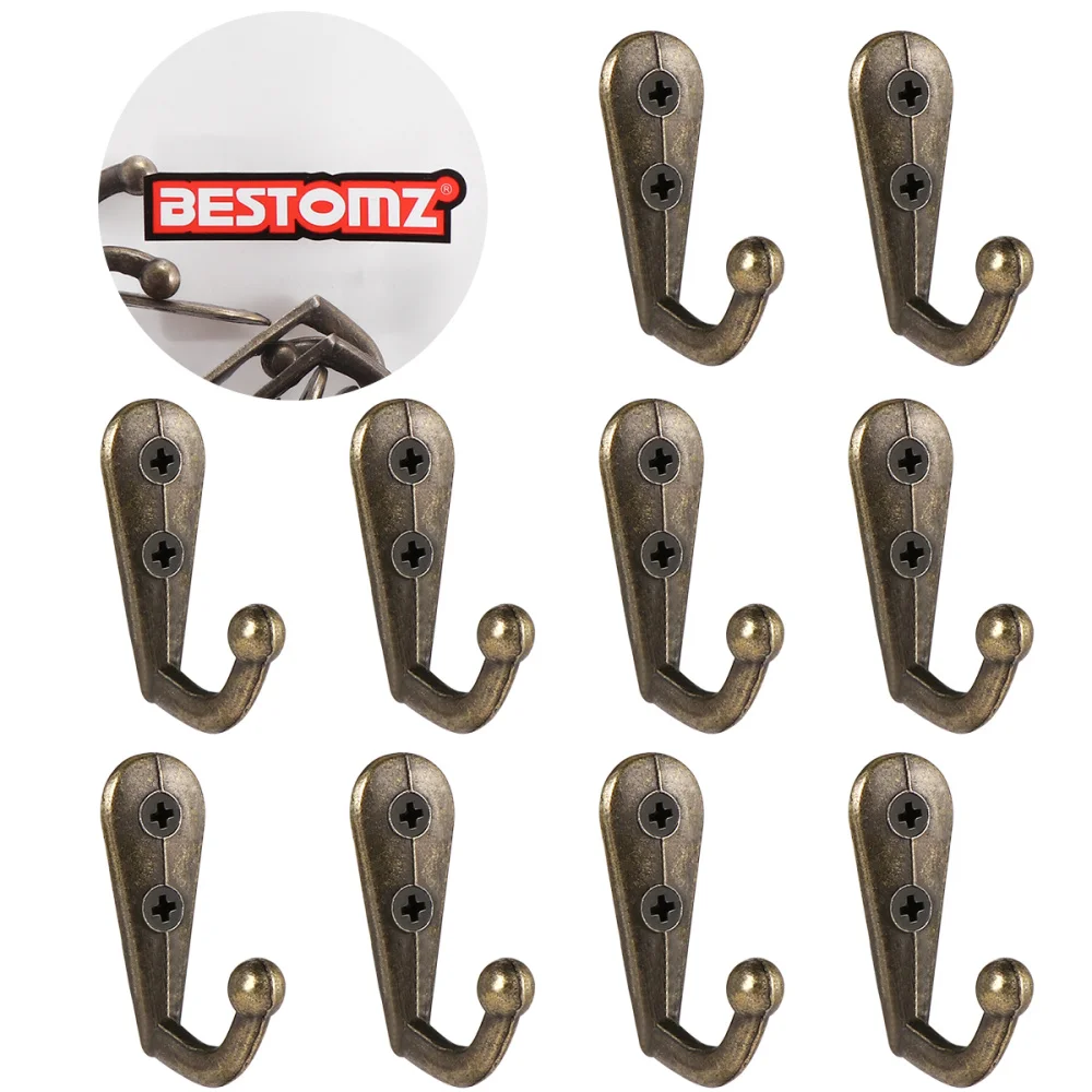 BESTOMZ 10pcs Coat Hooks Heavy Duty Wall Mounted Hanger Antique Closet Hooks for Towel Clothes
BESTOMZ 10pcs Coat Hooks Heavy Duty Wall Mounted Hanger Antique Closet Hooks for Towel Clothes