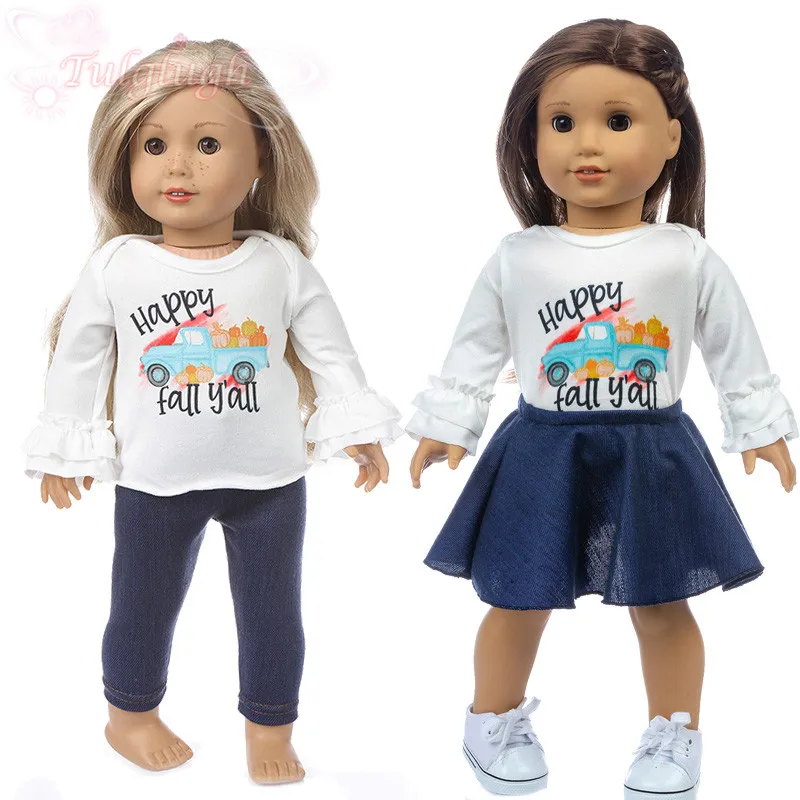 Born New Baby Fit 18 inch 43cm Doll Clothes Accessories Long Sleeve White Car T-shirt Pants/Dress Suit For Baby Birthday Gift
Born New Baby Fit 18 inch 43cm Doll Clothes Accessories Long Sleeve White Car T-shirt Pants/Dress Suit For Baby Birthday Gift
