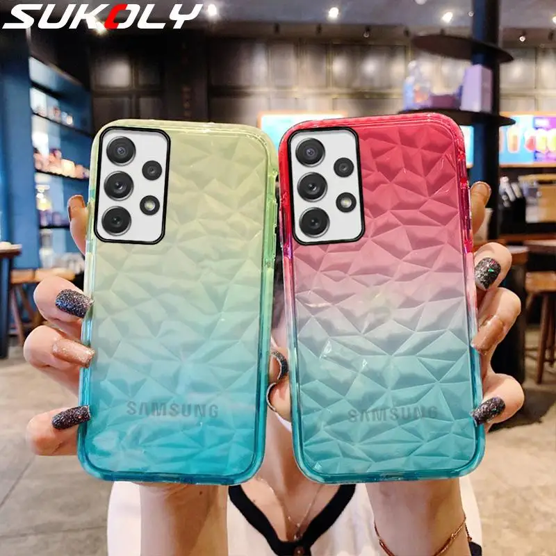 Gradient Diamond Phone Case For Samsung A52 A72 5G A51 A71 S10 S9 Note 20 Shockproof Clear Cover For Samsung S21 Ultra S20 Plus
Gradient Diamond Phone Case For Samsung A52 A72 5G A51 A71 S10 S9 Note 20 Shockproof Clear Cover For Samsung S21 Ultra S20 Plus