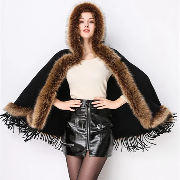SWONCO Faux Fur Jackets Cape Women 2019 Winter Long Cloak For Women Poncho Mujer Jacket Cape With Hat Tassel Poncho Hooded
SWONCO Faux Fur Jackets Cape Women 2019 Winter Long Cloak For Women Poncho Mujer Jacket Cape With Hat Tassel Poncho Hooded
