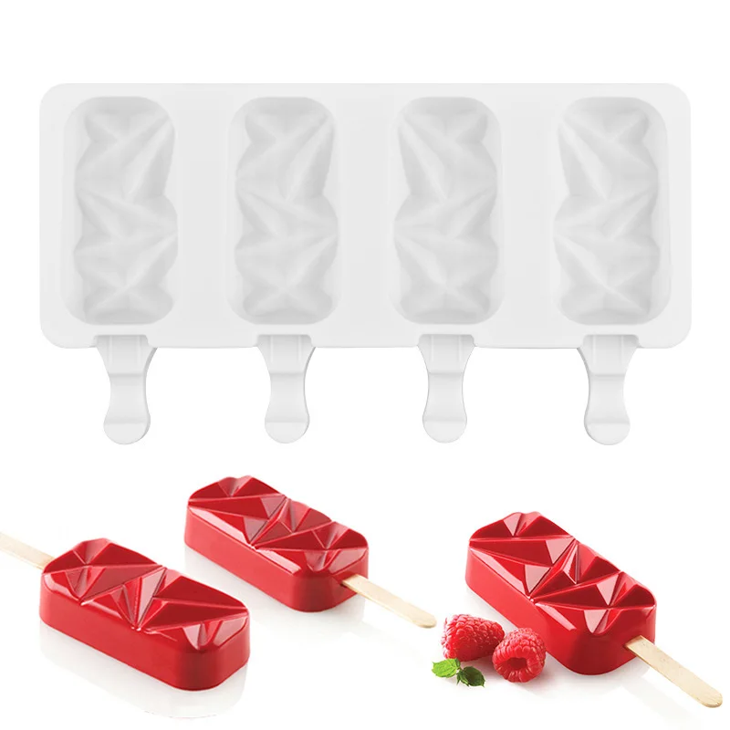 Freezer Juice 4 Hole Silicone Ice Cream Mould Summer Homemade Dessert Ice Cube Tray Popsicle Barrel DIY Mold With Popsicle Stick
Freezer Juice 4 Hole Silicone Ice Cream Mould Summer Homemade Dessert Ice Cube Tray Popsicle Barrel DIY Mold With Popsicle Stick