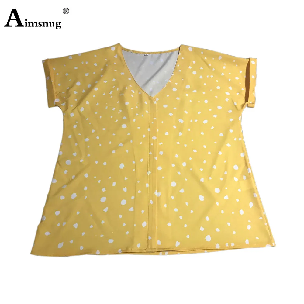 Aimsnug 2020 Women Summer Dot Print Tops Blouses V-neck Elegant blusas mujer de moda Fashion Short Sleeve Casual Shirts Femme
Aimsnug 2020 Women Summer Dot Print Tops Blouses V-neck Elegant blusas mujer de moda Fashion Short Sleeve Casual Shirts Femme