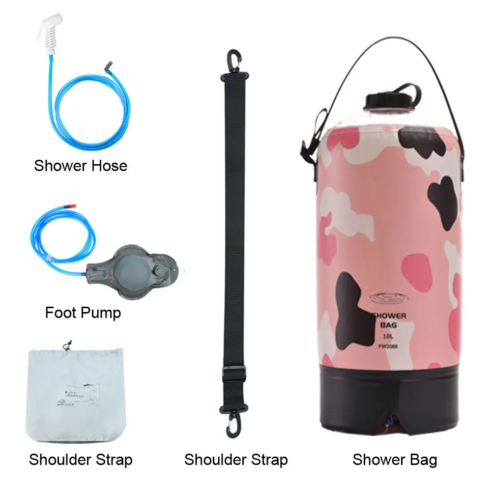 10L Portable Foldable Outdoor Camping Large Capacity Pressure Shower Bag with Foot Pump Traveling TPU For Outdoors Camping
10L Portable Foldable Outdoor Camping Large Capacity Pressure Shower Bag with Foot Pump Traveling TPU For Outdoors Camping