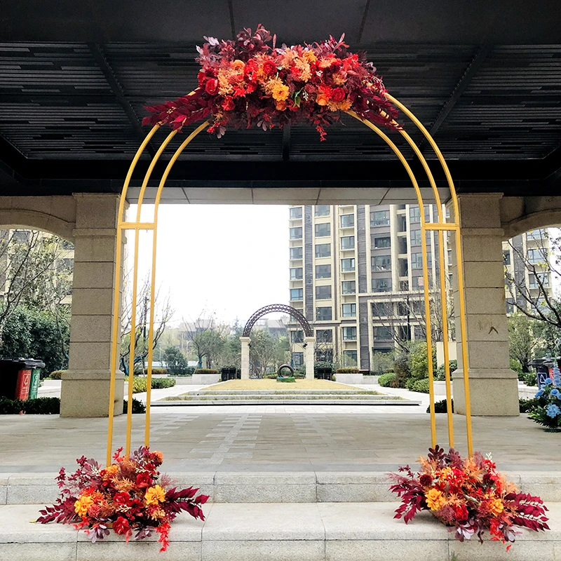 Wedding Arch Three-bar Curved Wrought Iron Backdrop Flower Stand Outdoor Party Layout Shelf Decor Flower Door Props Frame
Wedding Arch Three-bar Curved Wrought Iron Backdrop Flower Stand Outdoor Party Layout Shelf Decor Flower Door Props Frame