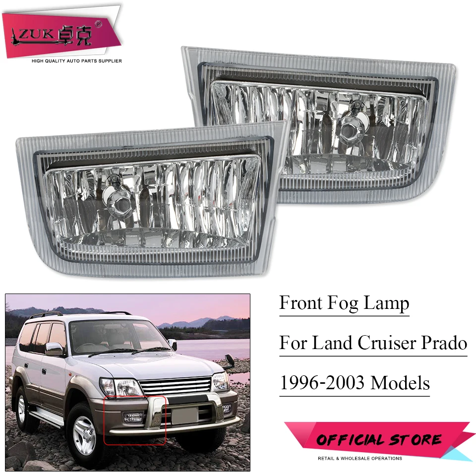 ZUK Front Bumper Fog Light Anti-Fog Reflector Lamp Foglight Foglamp For TOYOTA LAND CRUISER PRADO 90 Series 2700 3400 1996-2003
ZUK Front Bumper Fog Light Anti-Fog Reflector Lamp Foglight Foglamp For TOYOTA LAND CRUISER PRADO 90 Series 2700 3400 1996-2003