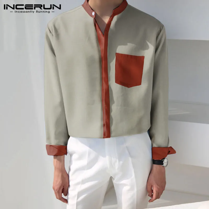 Men Shirts Leisure Stand Collar Camisa INCERUN Man Long Sleeve Solid Chemise Fashion Korean Style Blusas Button Up Shirts 3XL 7
Men Shirts Leisure Stand Collar Camisa INCERUN Man Long Sleeve Solid Chemise Fashion Korean Style Blusas Button Up Shirts 3XL 7