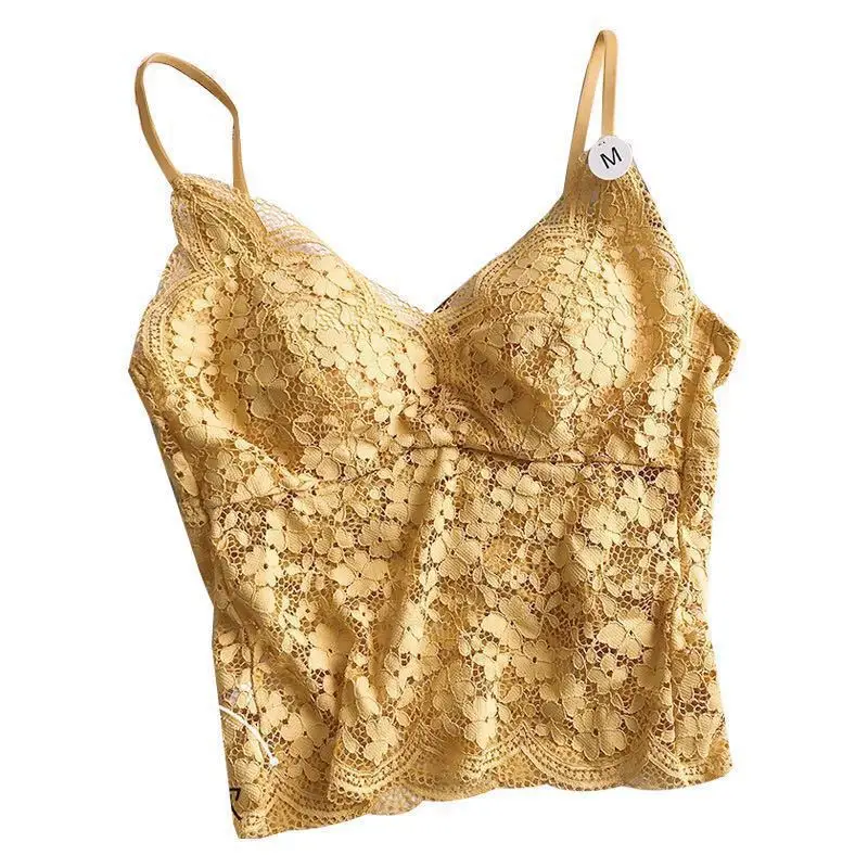 Women's Lace Floral Bra Removable Bralette Chest Pad Underwear Tanks Backless Wireless Female Lingerie
Women's Lace Floral Bra Removable Bralette Chest Pad Underwear Tanks Backless Wireless Female Lingerie