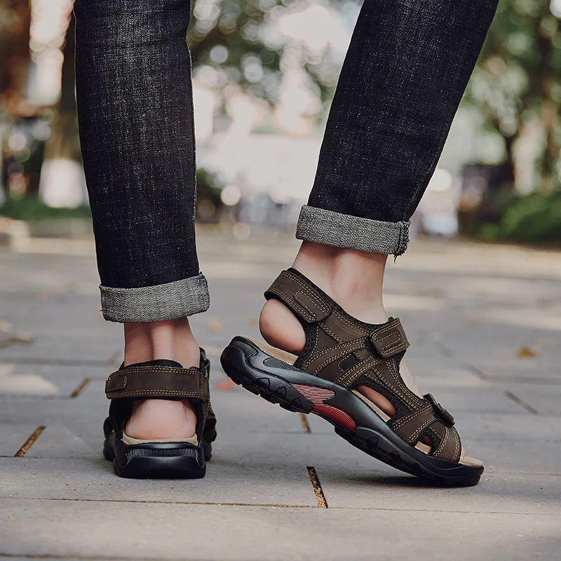 sandals Men Outdoor Summer Shoes fashion Beach Trekking Flat Comfortable Male genuine Leather Breathable shoes men big size 48
sandals Men Outdoor Summer Shoes fashion Beach Trekking Flat Comfortable Male genuine Leather Breathable shoes men big size 48