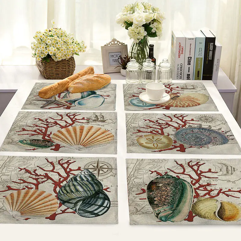 Table Mat Mediterranean Style Kitchen Placemat for Dining Table Cotton Linen Western Pads Home Table Decor Accessories 42*32cm
Table Mat Mediterranean Style Kitchen Placemat for Dining Table Cotton Linen Western Pads Home Table Decor Accessories 42*32cm