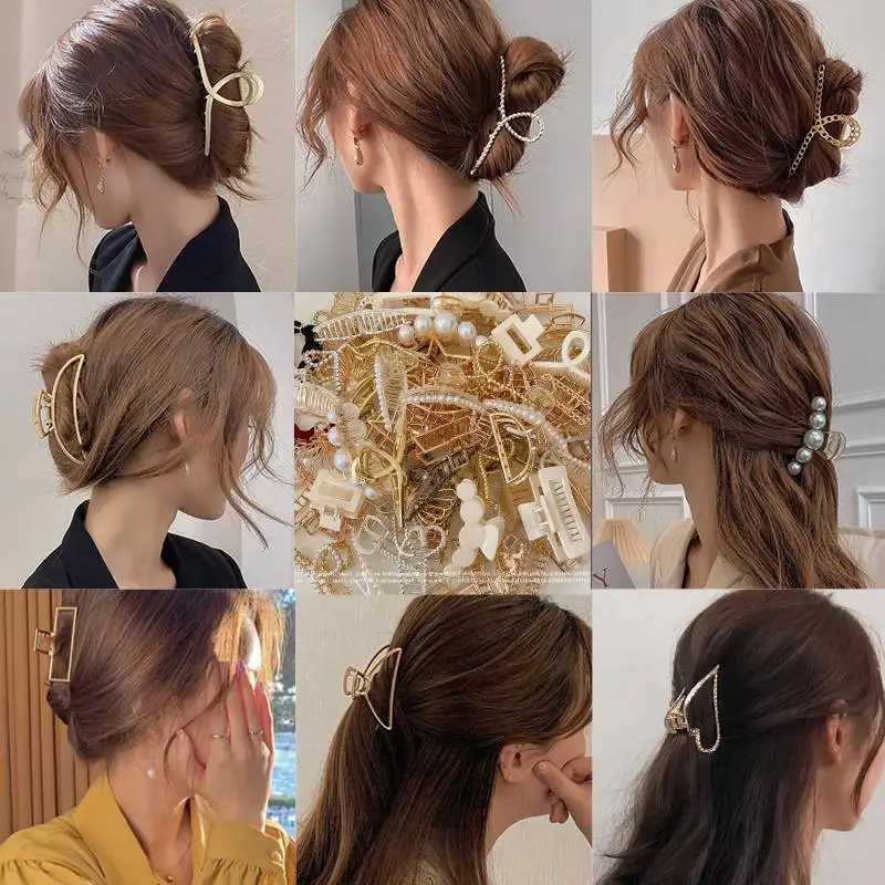CANZE Pearl Hairpin Korean Large Metal Hairpin Tuck Comb Hair Clip Alloy Shark Clip Headdress
CANZE Pearl Hairpin Korean Large Metal Hairpin Tuck Comb Hair Clip Alloy Shark Clip Headdress