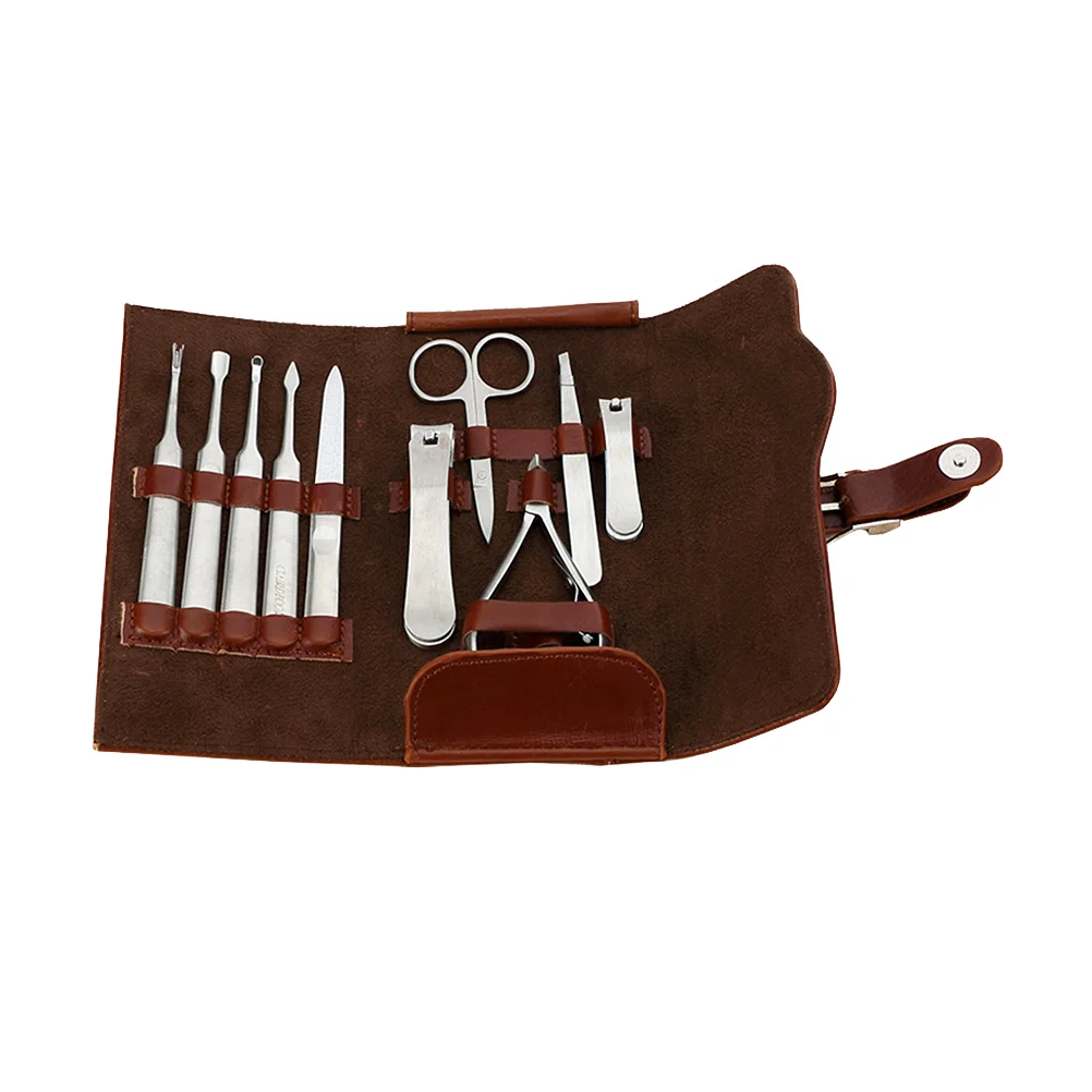 10PCS Stainless Steel Manicure Pedicure Set Nail Grooming Clipper Kit with PU Cover
10PCS Stainless Steel Manicure Pedicure Set Nail Grooming Clipper Kit with PU Cover
