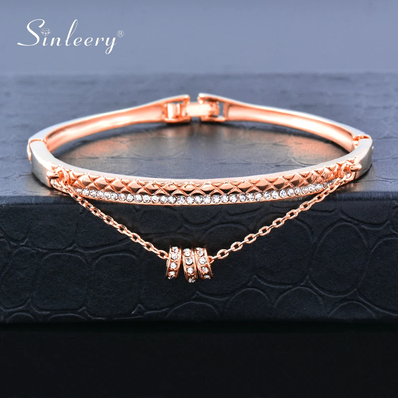 SINLEERY Crystal Rolling Circle Pendant Bangle For Women Rose Gold Silver Color Wedding Bracelets Fashion Jewelry SL464 SSF
SINLEERY Crystal Rolling Circle Pendant Bangle For Women Rose Gold Silver Color Wedding Bracelets Fashion Jewelry SL464 SSF
