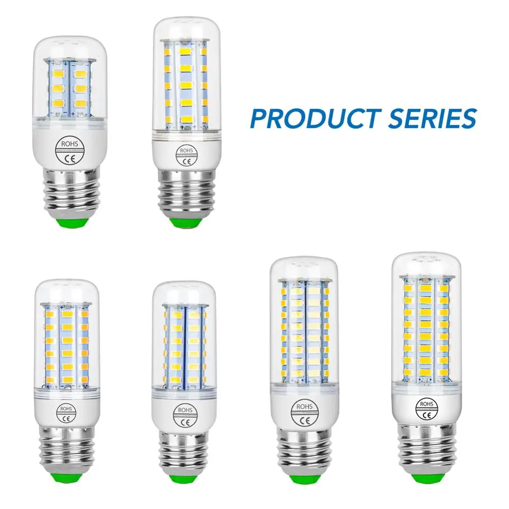 

WENNI 5730 SMD E27 LED Corn Lamp 220V E14 Chandelier For Home GU10 LED Light Bulb G9 Bombillas LED Lights B22 Save Energy Bulbs