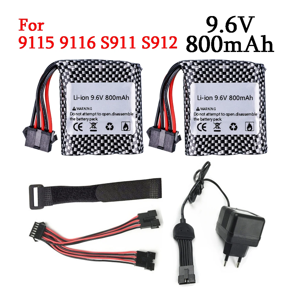 9.6v Li-ion Battery for 9115 9116 S911 S912 RC Car Truck Spare Upgrade 800mah 9.6V Rechargeable battery for toys Car 6P-SM Plug
9.6v Li-ion Battery for 9115 9116 S911 S912 RC Car Truck Spare Upgrade 800mah 9.6V Rechargeable battery for toys Car 6P-SM Plug