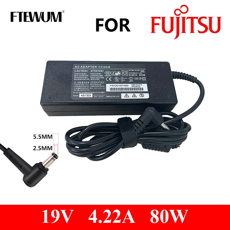 

19V 4.22A 80W 5.5*2.5mm Laptop Charger Adapter For Fujitsu FMV Lifebook AH522 AH530 AH531 AH532 AH550 B6220 ADP-80N Power Supply