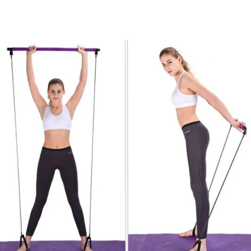 Gym Portable Pilates Bar Stick with Resistance Band for Home Fitness Sports Body Workout Exercise
Gym Portable Pilates Bar Stick with Resistance Band for Home Fitness Sports Body Workout Exercise