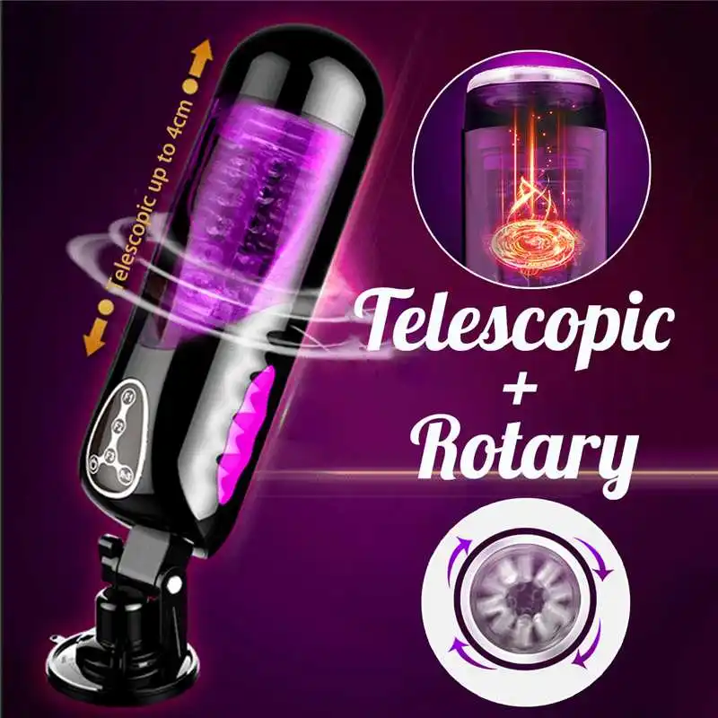 Умный сильный вибратор толчка с подогревом мужской мастурбатор секс игрушки для