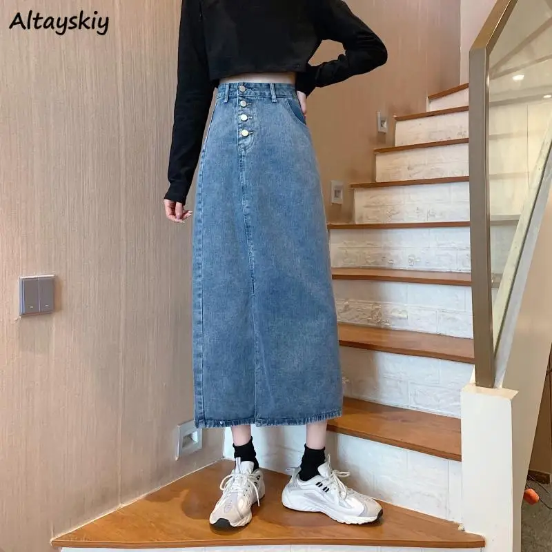 Skirts Women Asymmetrical Elegant Female A-Line Denim Casual All-match Sexy Side-slit Simple Ulzzang Korean Fashion Clothing
Skirts Women Asymmetrical Elegant Female A-Line Denim Casual All-match Sexy Side-slit Simple Ulzzang Korean Fashion Clothing