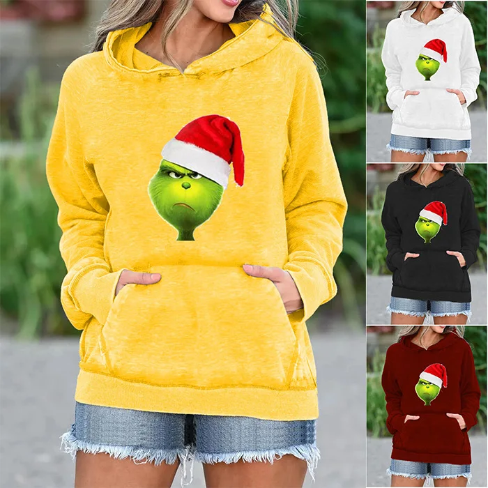 Fashion Women's Christmas Hat Printing Oversized Sweatshirts Long Sleeve Pocket Casual Pullover Shirt Blouse Hoodie Sweetshirts
Fashion Women's Christmas Hat Printing Oversized Sweatshirts Long Sleeve Pocket Casual Pullover Shirt Blouse Hoodie Sweetshirts