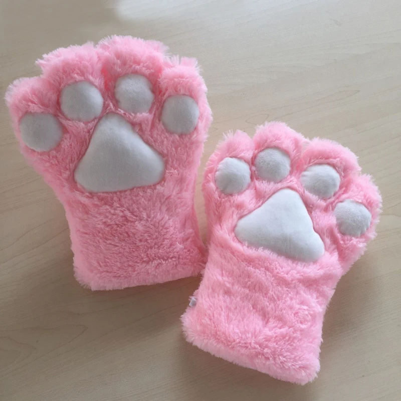 Women Girls Cute Bear Cat Paw Gloves Winter Warm Thick Fluffy Plush Cartoon Animal Anime Lolita Cosplay Mittens
Women Girls Cute Bear Cat Paw Gloves Winter Warm Thick Fluffy Plush Cartoon Animal Anime Lolita Cosplay Mittens