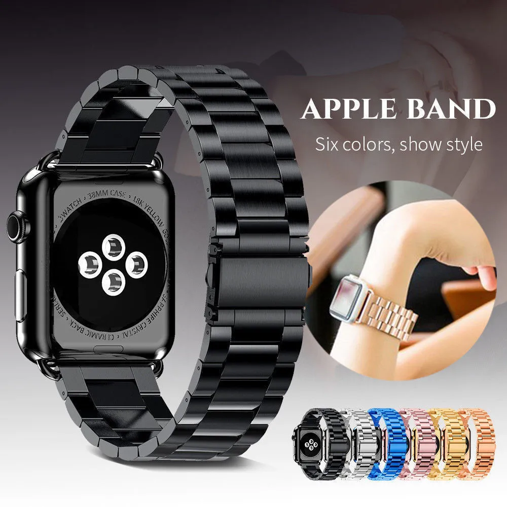 Ремешок из нержавеющей стали для Apple watch поколения iWatch с аксессуарами и двойной защелкой
Ремешок из нержавеющей стали для Apple watch поколения iWatch с аксессуарами и двойной защелкой