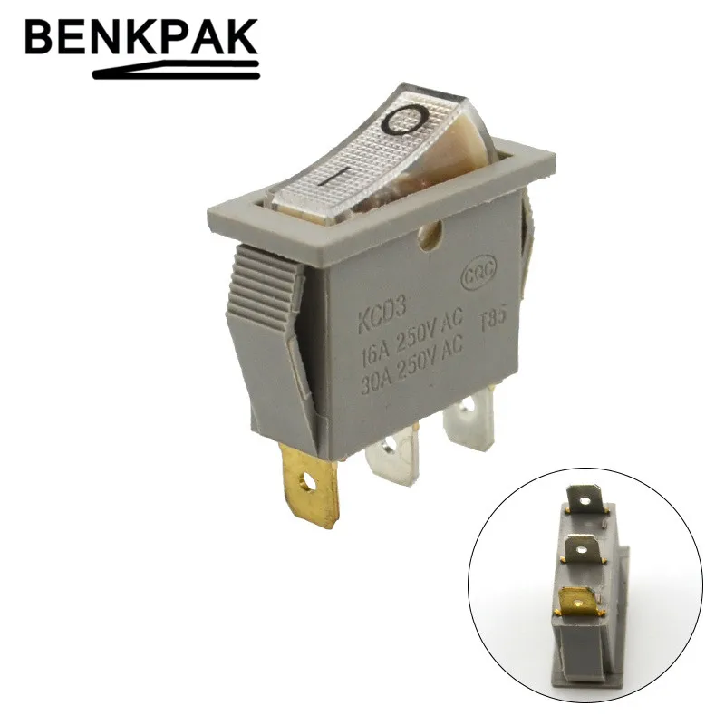 50 шт. KCD3 электрические сковороды переключатели 3 контакта|switch 3pin|switches electricalswitch