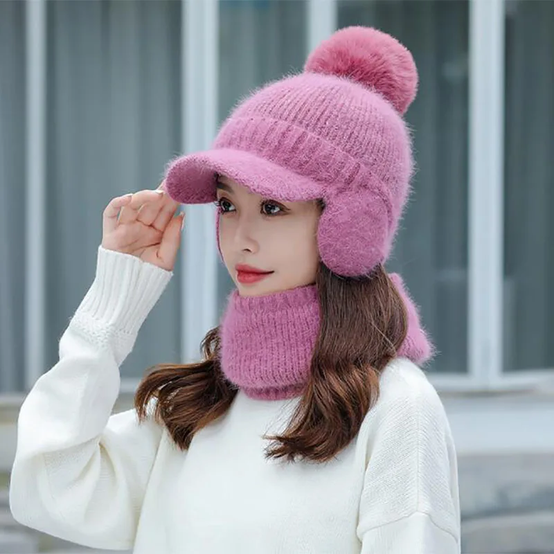 2021 New Women's Winter Knitted Hats Scarf 2 Pcs Sets Winter Thick Warm Visor Hat With Pompom Fashion Female Casual Cap
2021 New Women's Winter Knitted Hats Scarf 2 Pcs Sets Winter Thick Warm Visor Hat With Pompom Fashion Female Casual Cap