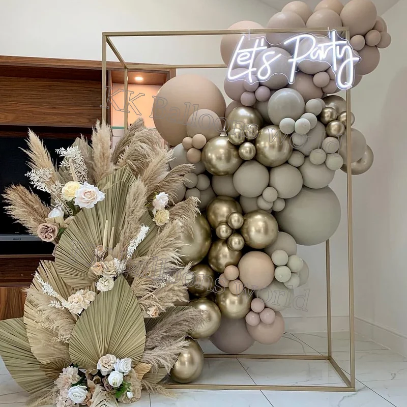 118pcs Chrome Gold Ballon Garland Doubled Apricot Balloon Arch kit grey Wedding Supplies Birthday Party Baby Shower Decoration
118pcs Chrome Gold Ballon Garland Doubled Apricot Balloon Arch kit grey Wedding Supplies Birthday Party Baby Shower Decoration