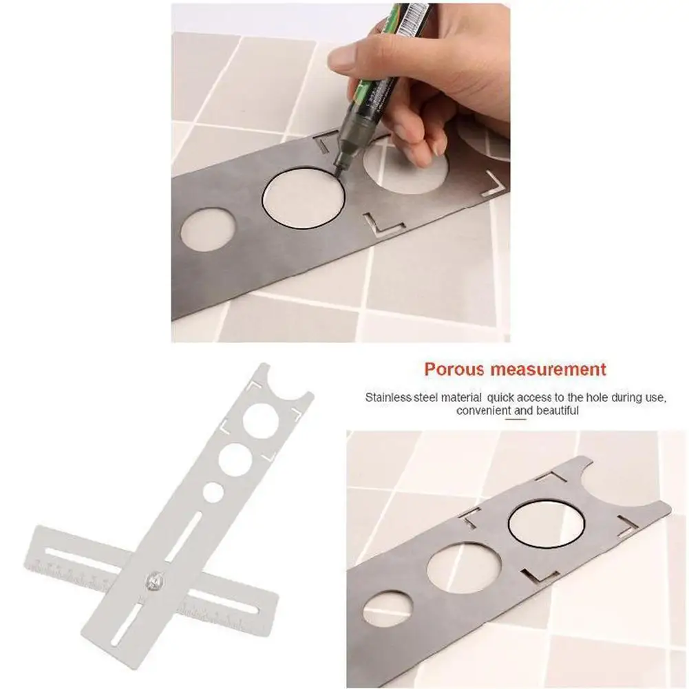 1pc Adjustable Tile Locator To Wall Marking Position Marble Hole Cutter Drill Tile Ruler Ceramic Construction Opener Tool N2A7 
1pc Adjustable Tile Locator To Wall Marking Position Marble Hole Cutter Drill Tile Ruler Ceramic Construction Opener Tool N2A7