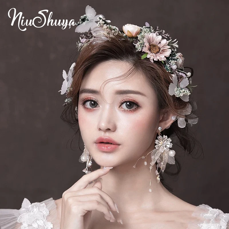 NiuShuya Handmade Bridal Bridesmaid FLower Headwear Wreath Floral Hair Jewelry Headdress Accessories
NiuShuya Handmade Bridal Bridesmaid FLower Headwear Wreath Floral Hair Jewelry Headdress Accessories