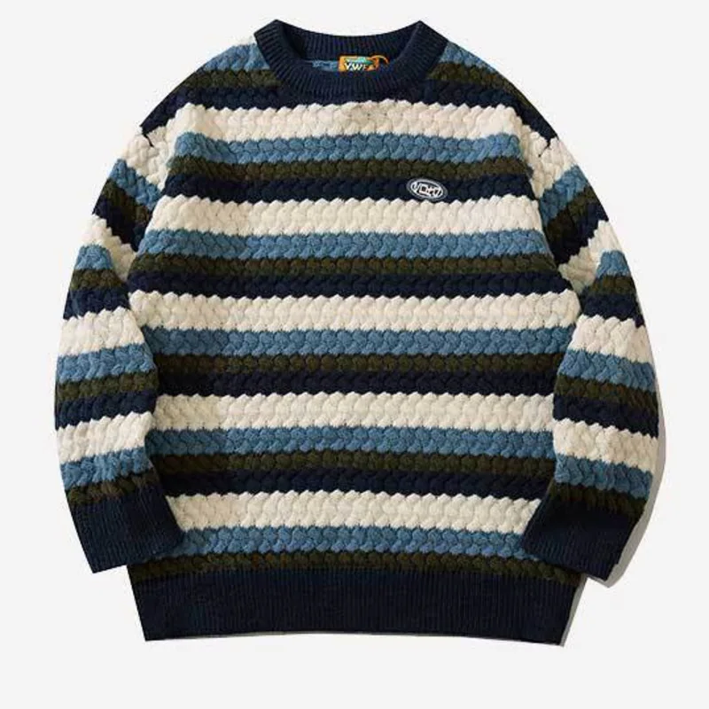 Men's Autumn And Winter Color Matching Striped Pullover Lazy Couple Sweater Casual Sweater To Keep Warm From The Cold 2021
Men's Autumn And Winter Color Matching Striped Pullover Lazy Couple Sweater Casual Sweater To Keep Warm From The Cold 2021
