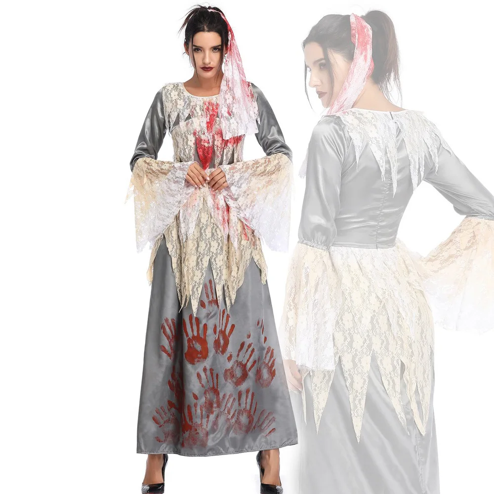

M-xl Halloween Costume Vampire Bloody Ghost Bride costume masquerade party Scary Ghost bride