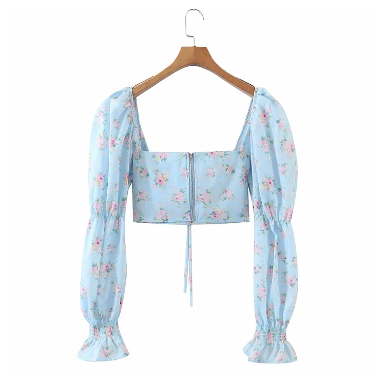 French Temperament Puff Sleeve Vintage Floral Slim Shirt and Blouse Women Lace-up Sexy Off-shoulder Blusas Crop Tops Fall 2021
French Temperament Puff Sleeve Vintage Floral Slim Shirt and Blouse Women Lace-up Sexy Off-shoulder Blusas Crop Tops Fall 2021