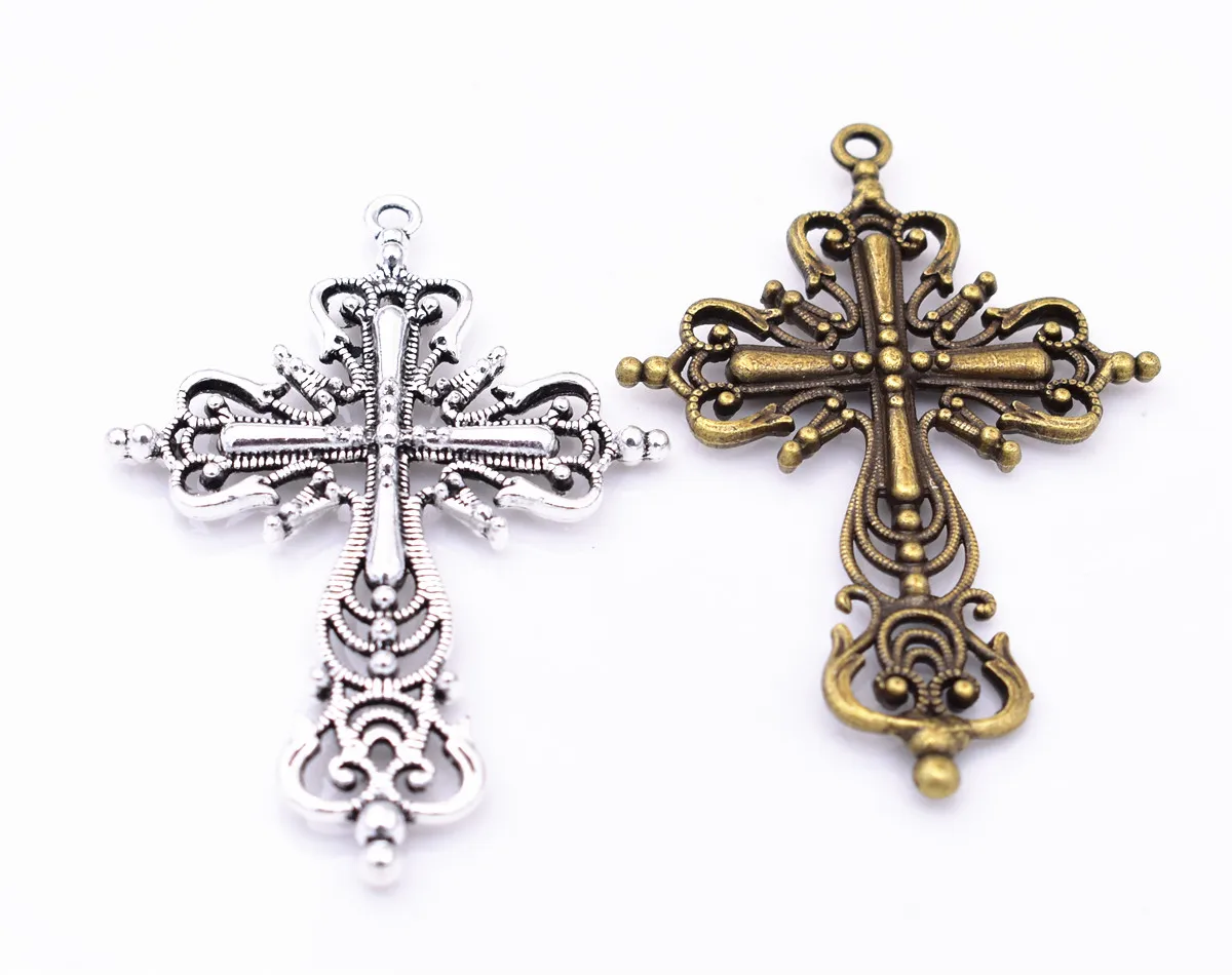 63x42x4mm 4pcs/lot Antique Silver And Antique Bronze Plated Crosses Charms Pendant DIY Handmade Jewelry Accessories
63x42x4mm 4pcs/lot Antique Silver And Antique Bronze Plated Crosses Charms Pendant DIY Handmade Jewelry Accessories