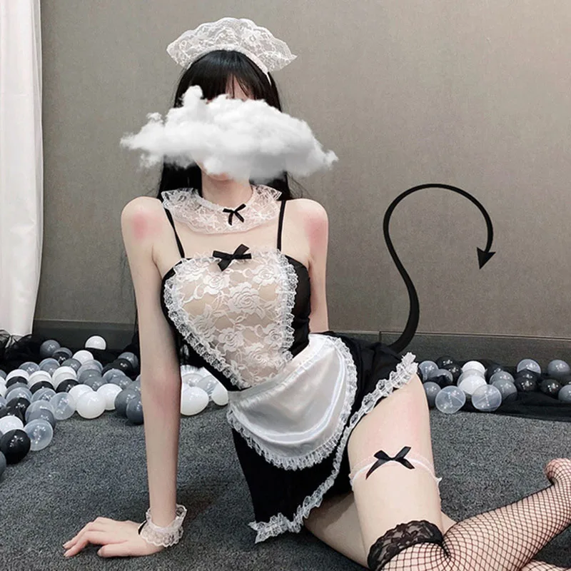 Sexy Lingerie Sexy Maid Uniform Temptation Female Pajamas Passion Transparent Flirting Sexy Lace Erotic Clothes Suit Maid Dress
Sexy Lingerie Sexy Maid Uniform Temptation Female Pajamas Passion Transparent Flirting Sexy Lace Erotic Clothes Suit Maid Dress